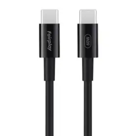 Cable USB Type-C vers Type-C PD 60W Fairplay 2M Noir