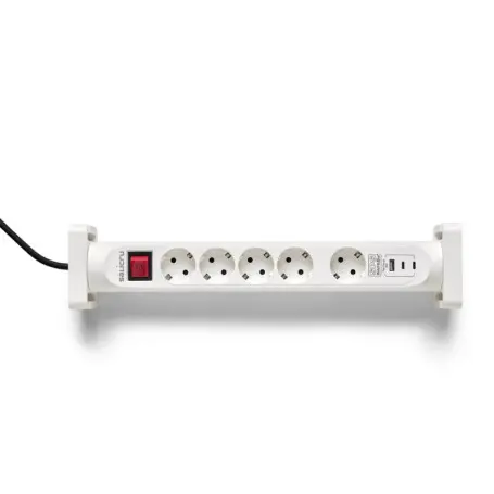 Bloc Multiprises 5 entrées avec interrupteur + USB 20W Salicru