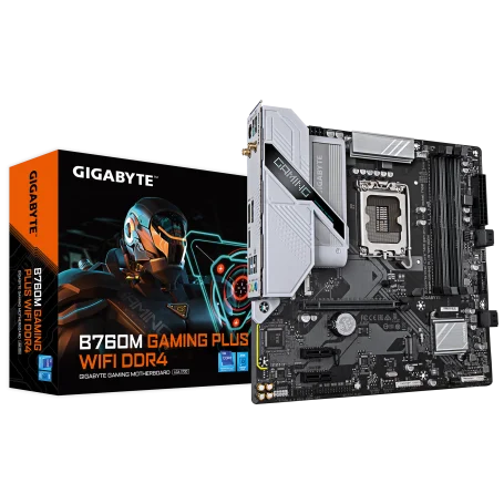 Carte Mère Gigabyte B760M GAMING PLUS WIFI DDR4 mATX LGA1700