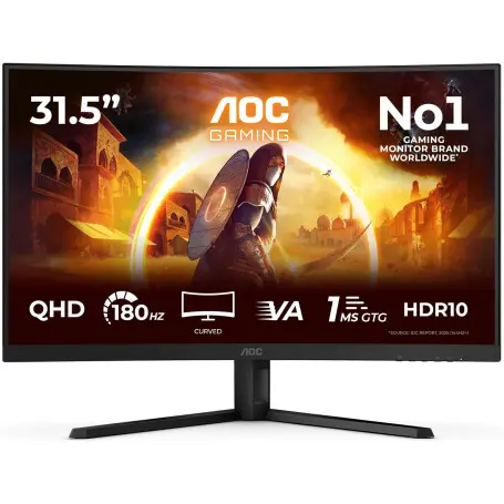 Ecran AOC 32" CQ32G4VE Gaming 2560x1440 180Hz 0.5ms CURVED