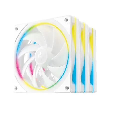 Kit 3x Ventilateurs DeepCool FL12 SE ARGB PWM 120mm Blanc