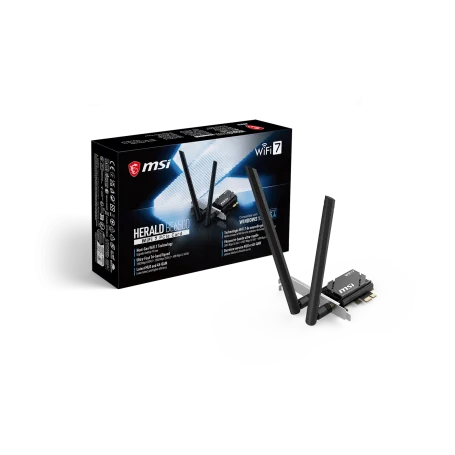 Carte PCI-Express Wifi 7 Bluetooth 5.4 MSI HERALD BE6500