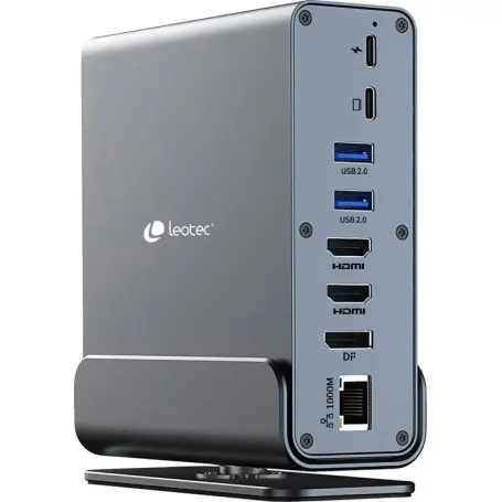 Station d'Accueil Leotec LEDS06 USB-C Dual 4K HDMI DP PD100W