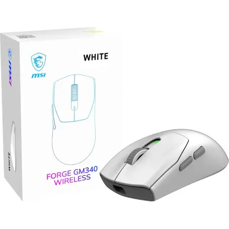 Souris MSI FORGE GM340 Wireless WHITE Gaming RGB