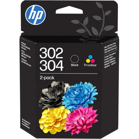 Pack Cartouche HP 302/304 Noir + Couleur B82L1AE