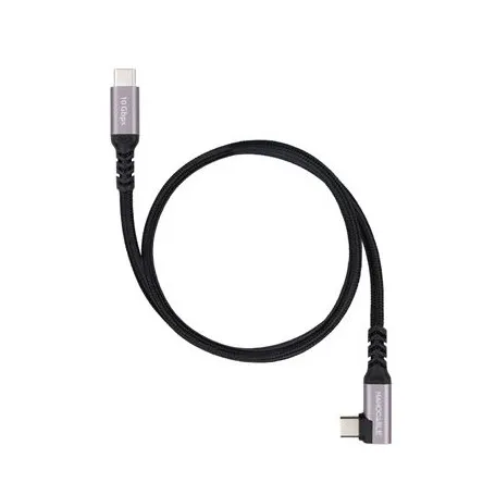 Cable USB Type-C Coudé vers Type-C 3.2 PD 100W Nanocable 3M Noir