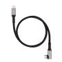 Cable USB Type-C Coudé vers Type-C 3.2 PD 100W Nanocable 3M Noir