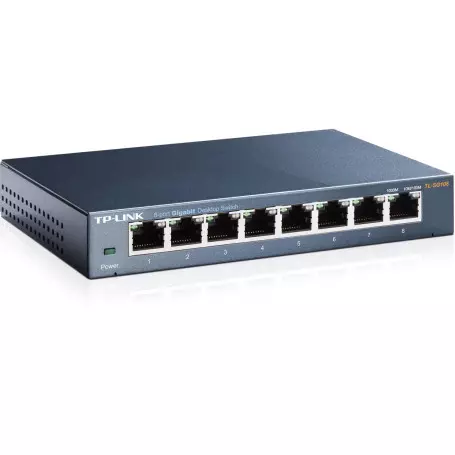 Switch RJ45 TP-Link TL-SG108 10/100/1000 Mbps 8 Ports Métal SW_TL-SG108 - 1