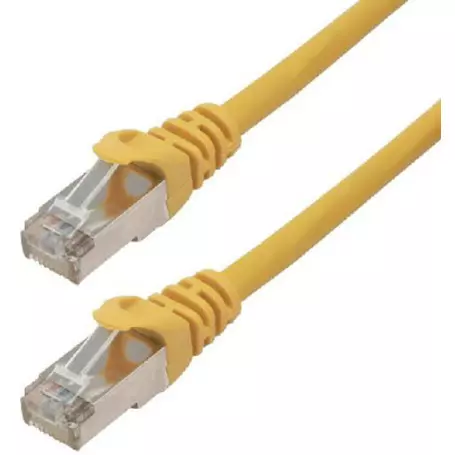 Cable Réseaux RJ45 10m Droit Cat6A S/FTP Blindé Jaune CRJ45_C6_10M_JAUNE - 1