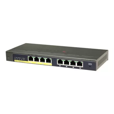 Switch RJ45 Netgear GS108PE-300EU 10/100/1000 Mbps 8 Ports dont 4 POE SW_NE-GS108PE-300E - 1