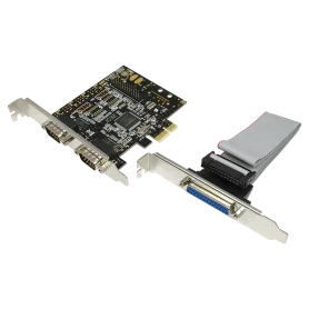 Carte PCI Express LogiLink PC0033 2 x DB9 Série + 1 x DB25 Parallèle CPCIE-LL_PC0033 - 1
