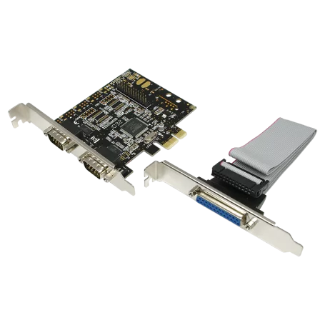 Carte PCI Express LogiLink PC0033 2 x DB9 Série + 1 x DB25 Parallèle CPCIE-LL_PC0033 - 1