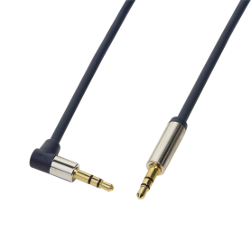 Cable Audio Jack 3.5mm Male/Male coudé 50cm LogiLink CA11050 CAJACK_CA11050 - 1