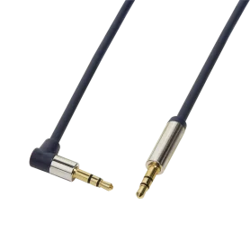 Cable Audio Jack 3.5mm Male/Male coudé 50cm LogiLink CA11050 CAJACK_CA11050 - 1