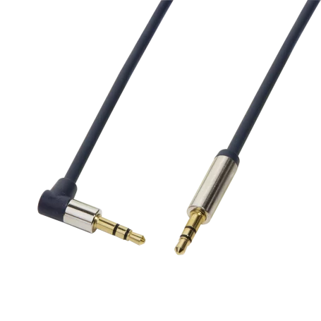 Cable Audio Jack 3.5mm Male/Male coudé 50cm LogiLink CA11050 CAJACK_CA11050 - 1