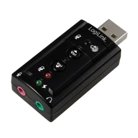 Carte Son Externe USB 2.0 LogiLink 7.1 UA0078 2x entrées 3.5mm CSEXLL_UA0078 - 3