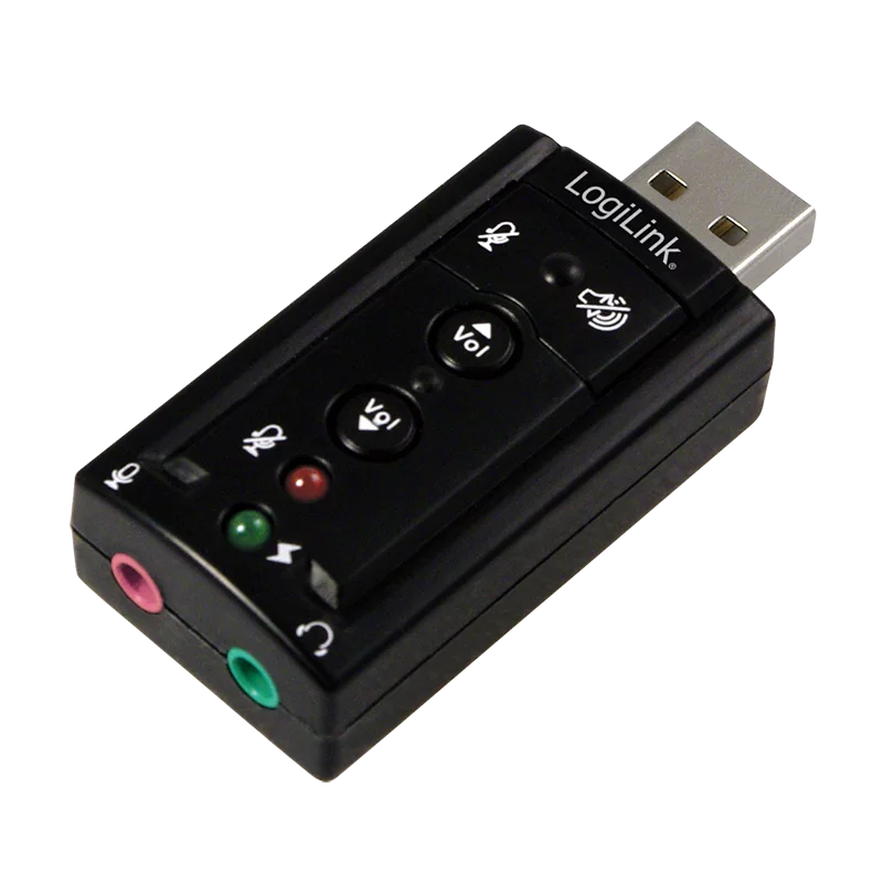 Carte Son Externe USB 7.1 Virtuelle - 16 Bits/48 KHz, Contrôle Volume, Câble 2 M, Pour PC/portable