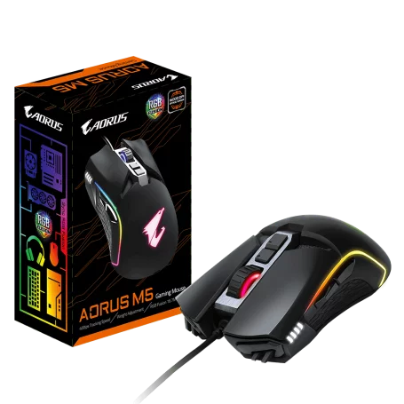 Souris AORUS M5 Gaming RGB 16000dpi USB SOAOM5 - 1