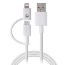 Câble Campus CB-IP5MU Dual Smart micro USB + Apple Lightning CAUSB_CB-IP5MU - 1