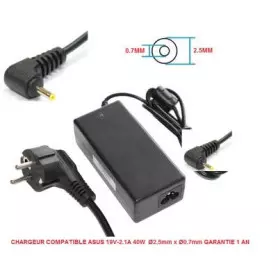 Chargeur Compatible Asus 19V 2.1A 40W 2.5/0.7mm ALIMAS1940-2.5-0.7 - 1