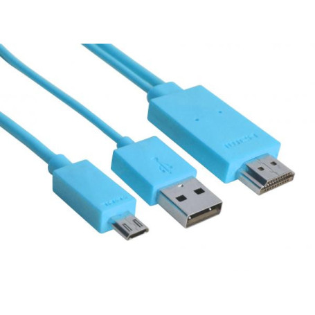 Adaptateur Micro USB vers HDMI 1.8M MHL Heden CABMICAHDM ADUSB-CABMICAHDM - 1