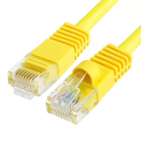 Cable Réseaux RJ45 2m Droit Cat6A S/FTP Blindé Jaune CRJ45_C6_02M_JAUN - 1