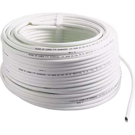 Cable Réseaux RJ45 300m Droit Cat6 FTP Blindé Monobrin (rigide)