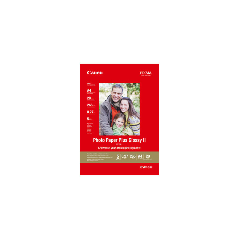 20 x Canon Photo Paper Plus Glossy II PP-201 130x180mm 260g/m2