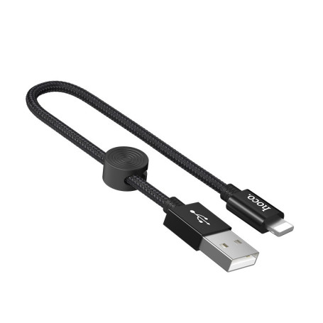 Cable USB vers Lightning 2.4A hoco. X35 25cm Noir CAUSBHO-X35-LI-BK - 1