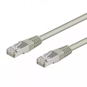 Cable Réseaux RJ45 25cm Droit Cat6A S/FTP Blindé Gris CRJ45_C6_0.25M_GRI - 1