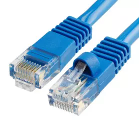 Cable Réseaux RJ45 25cm Droit Cat6A S/FTP Blindé Bleu CRJ45_C6_0.25M_BLE - 1