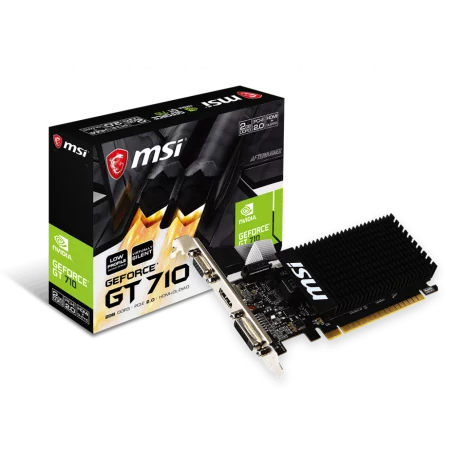 Carte Graphique MSI GT 710 2GD3H LP GT710 2Go DDR3 Silent Low Profile CVMS-GT7102GD3HLP - 1