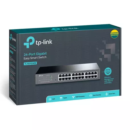 Switch RJ45 TP-Link TL-SG1024DE 10/100/1000 Mbps 24 Ports Rackable SW_TL-SG1024DE - 1